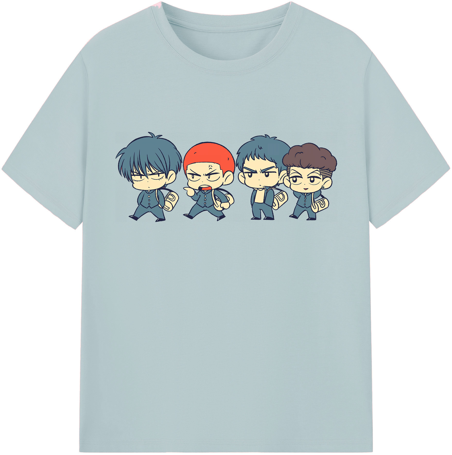 SLAM DUNK／スラムダンク 綿100％半袖Tシャツ（フロントプリント）